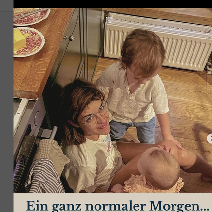 Marie Nasemann zeigt uns, wie "normal" ein Morgen mit Kindern eben so ist ... 