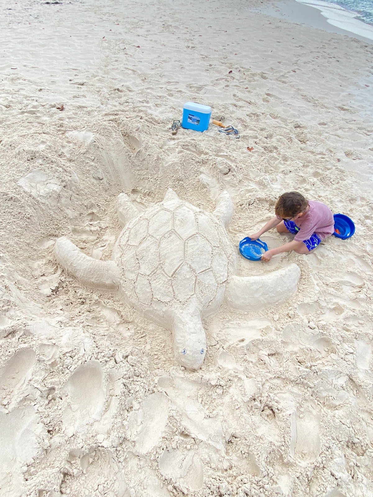 Im Sand spielen auf Aruba