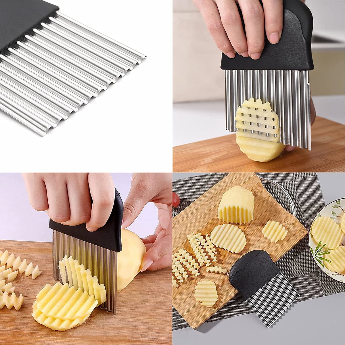Ob Apfelpommes oder Gittermöhren: Der Wellenschneider ist DAS Küchentool für Bentoboxen.