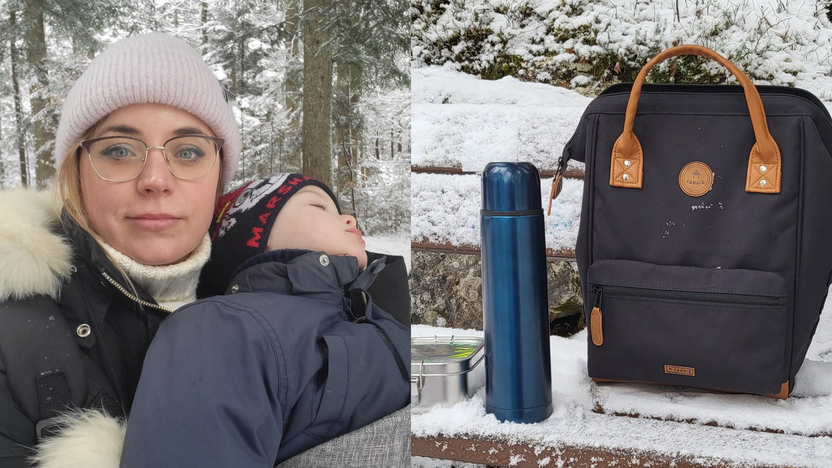 Für Mama Olga ist der Rucksack ein echter Allrounder.