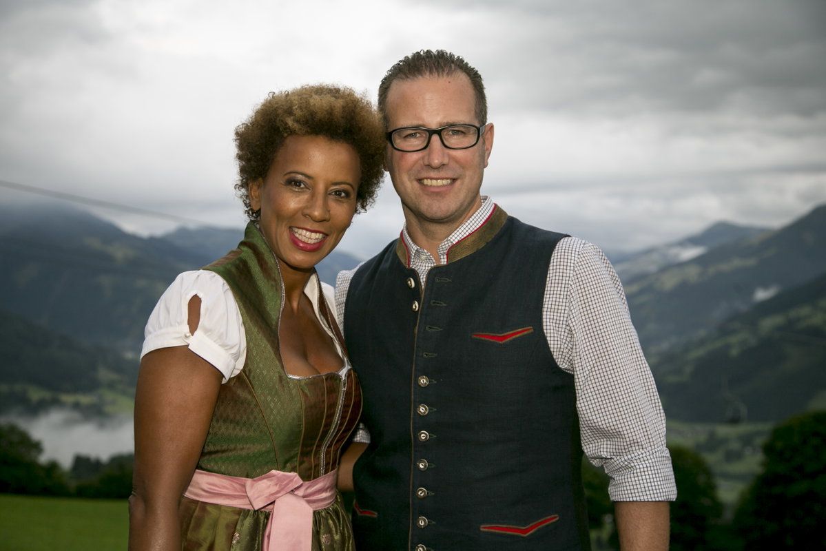 Arabella Kiesbauer und ihr Mann Florens Eberlinger