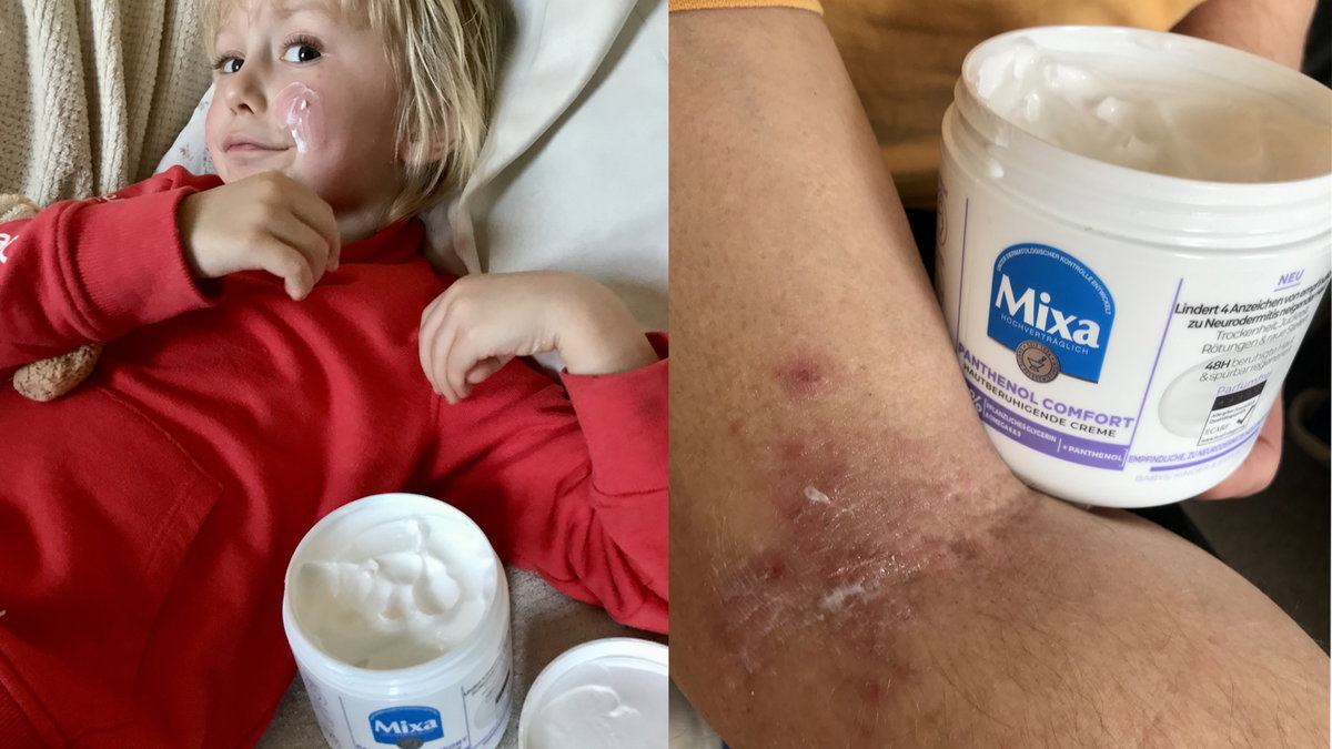 Mama und Tochter sind beide begeistert von der Creme