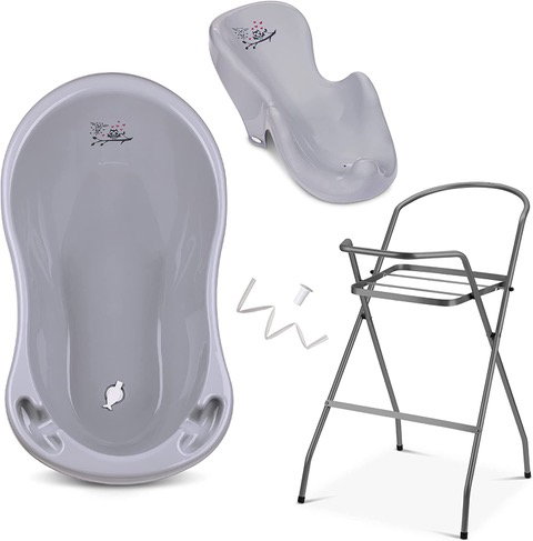 Babybadewanne mit Gestell und Badewannensitz von Babykajo