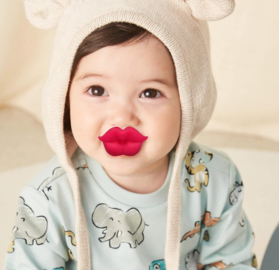 Lustige Geschenk-Idee: Babyschnuller mit Knutsch-Mund