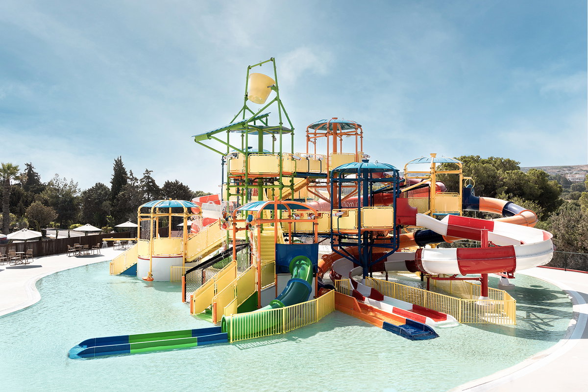 Der Wasserpark des Helea Family Beach Resorts auf Rhodos
