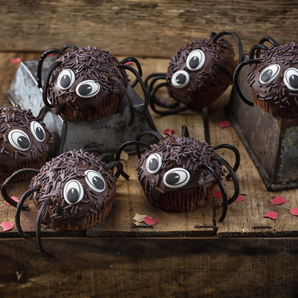 Schoko-Spinnen für Halloween selber machen