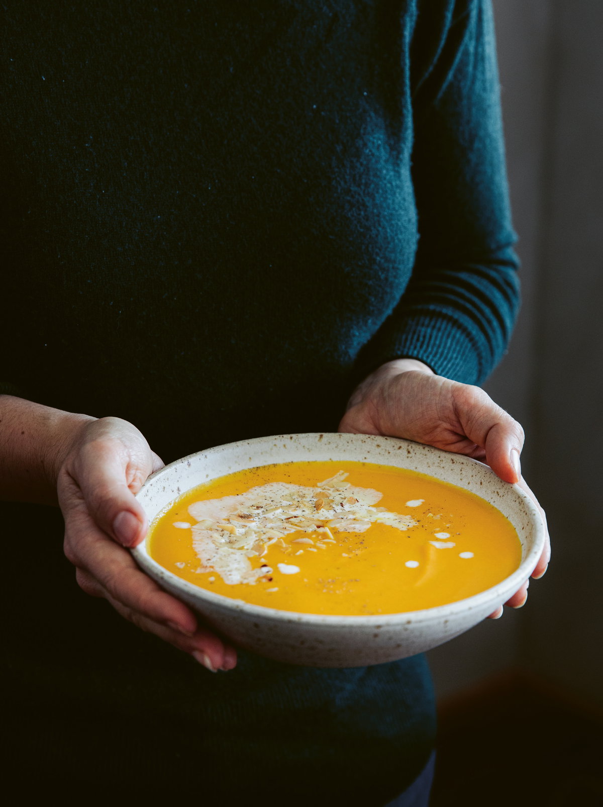Geröstete Süßkartoffel-Möhren-Suppe