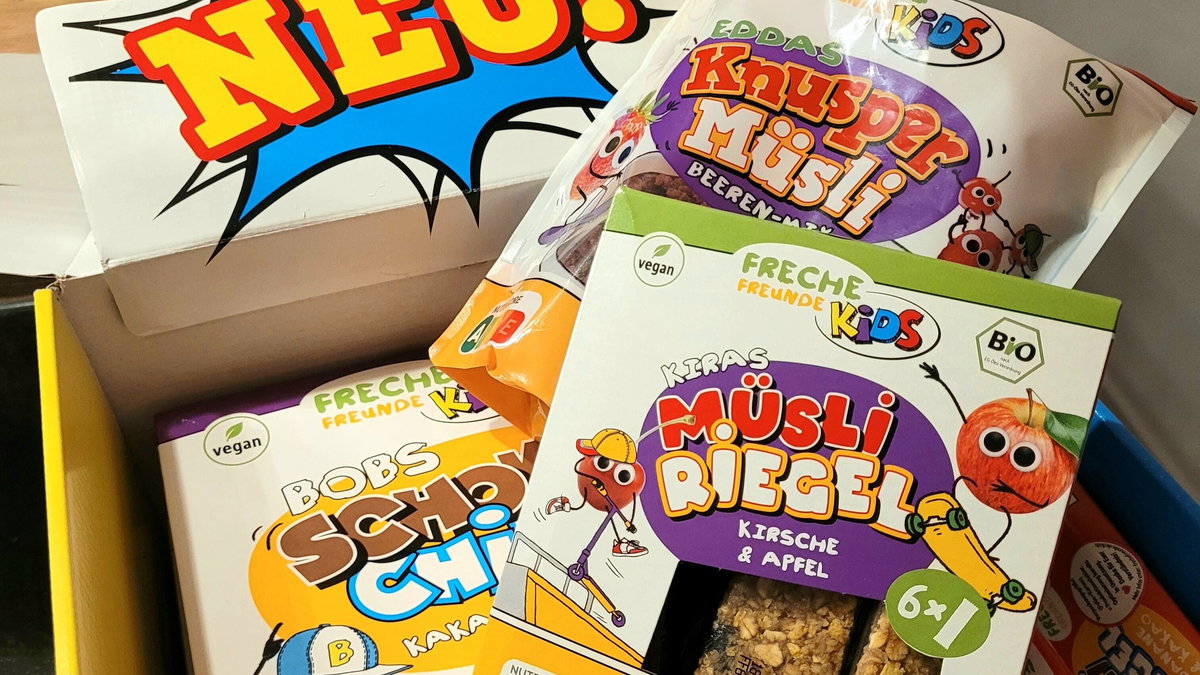 Die Cerealien und neuen Müsli-Riegel von Freche Freunde Kids.