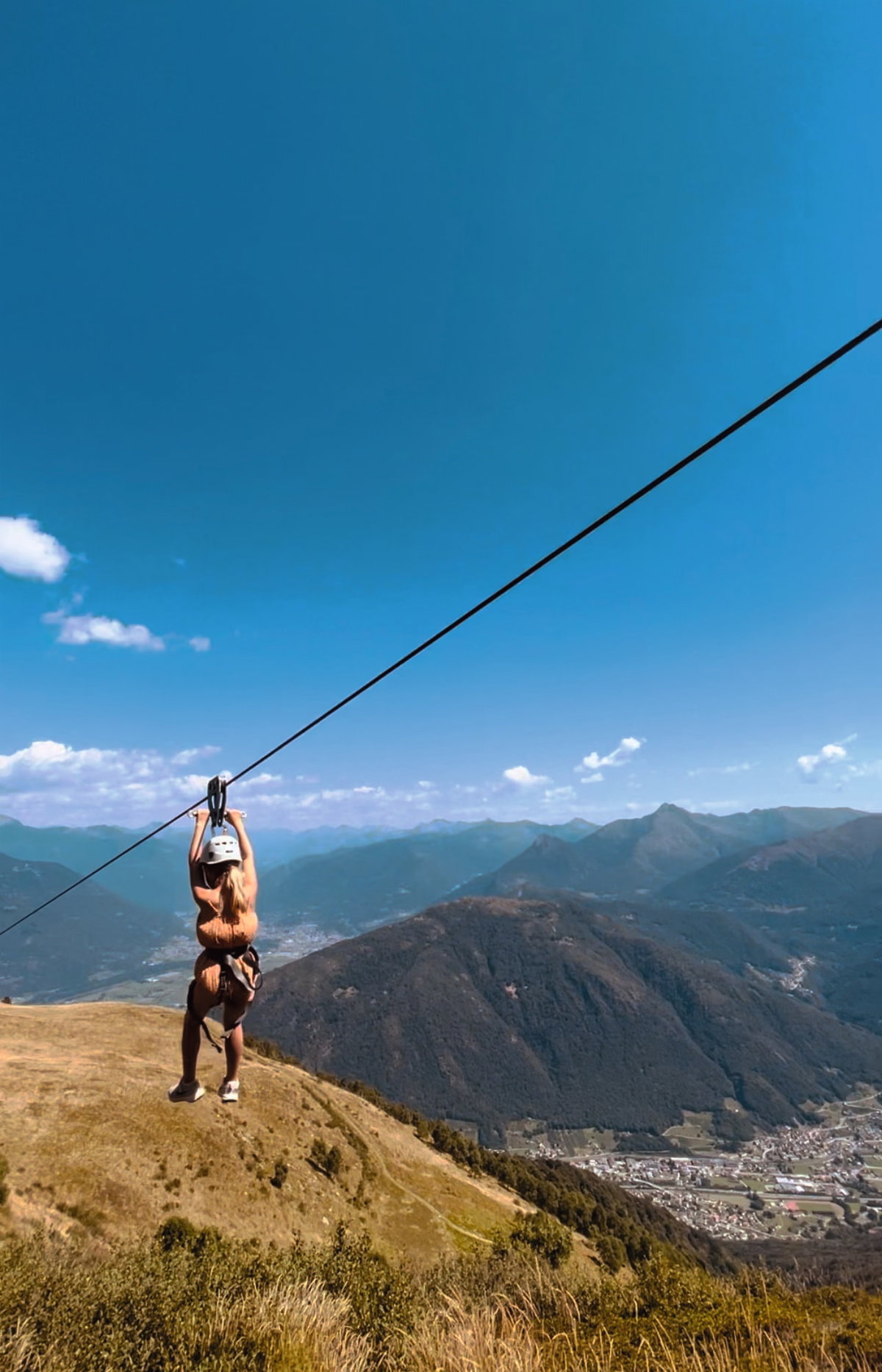 Tessin mit Kindern: Zipline von der Alpe Foppa