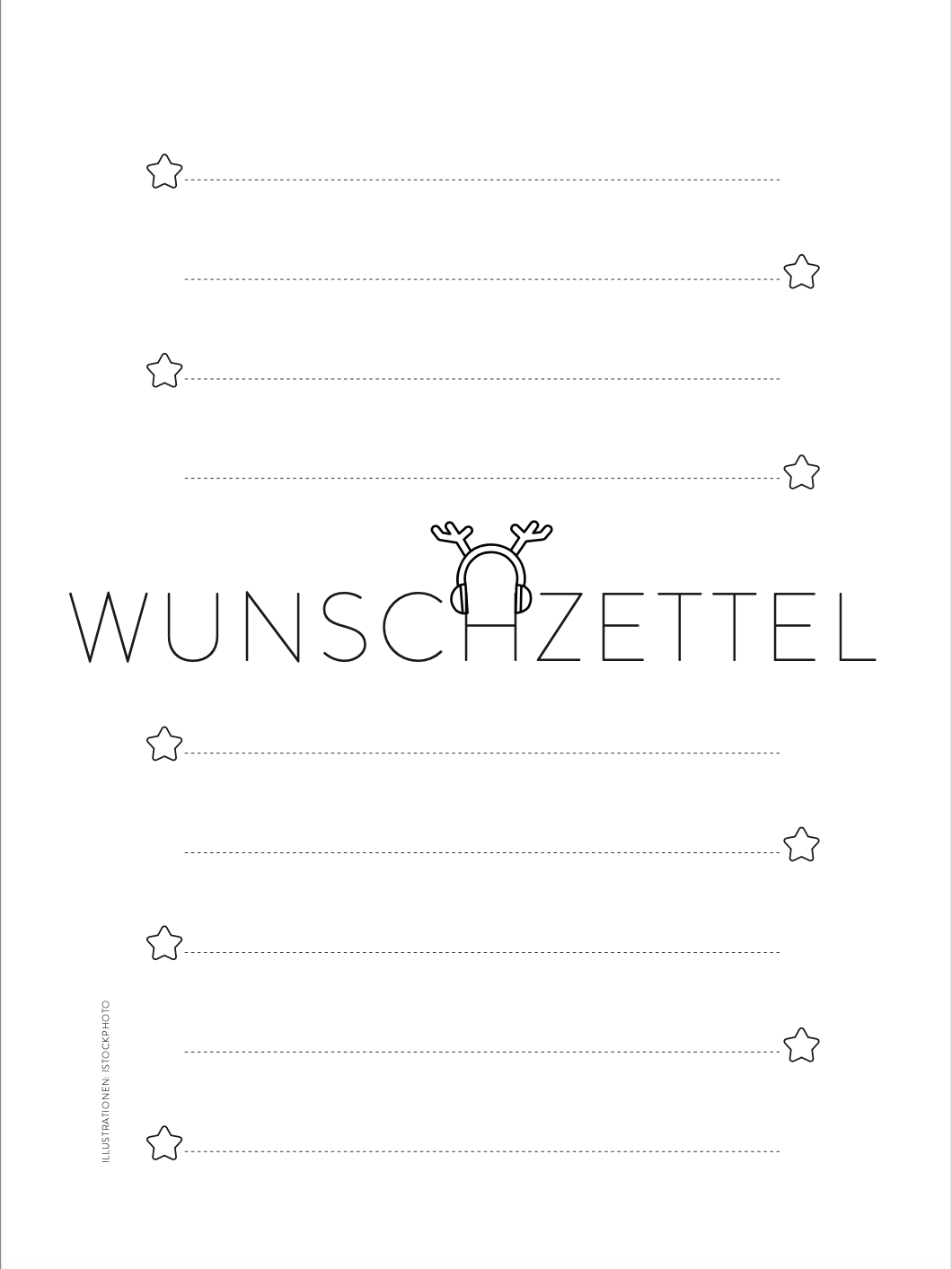 Wunschzettel-Vorlage