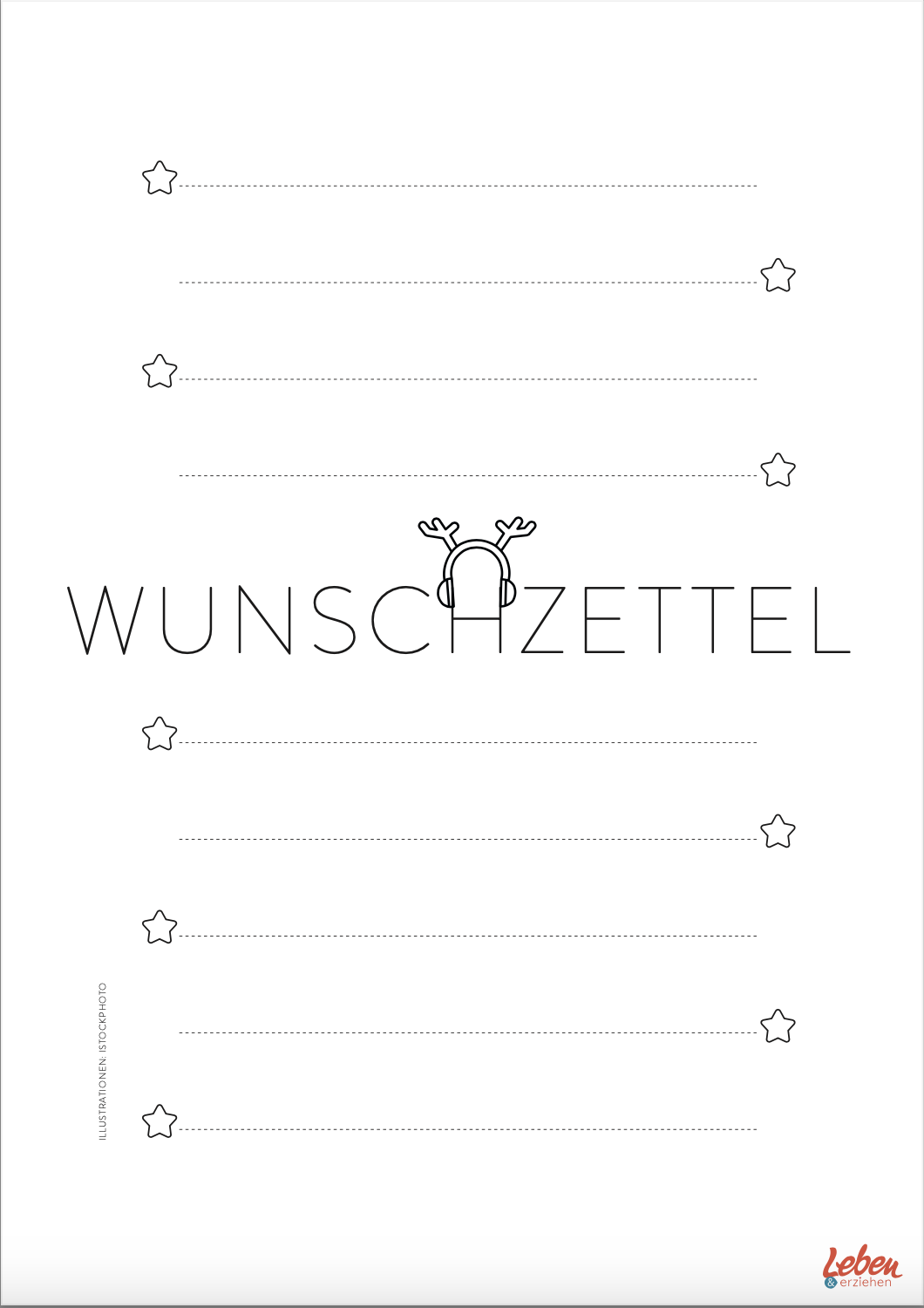 Wunschzettel-Vorlage