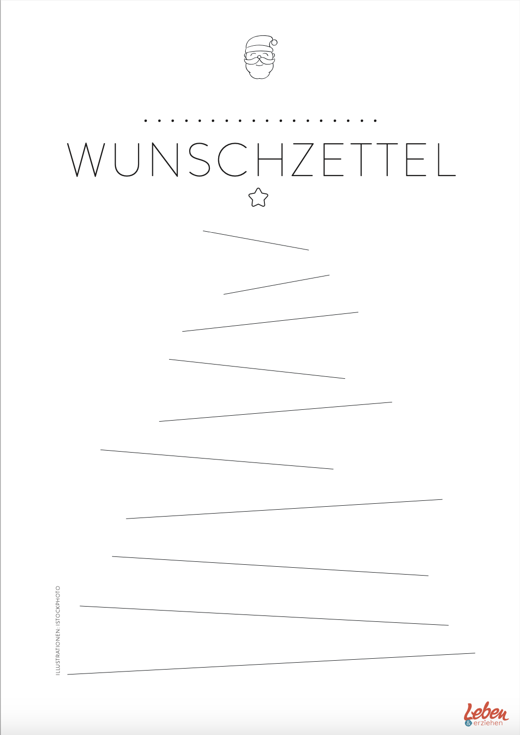 Wunschzettel-Vorlage