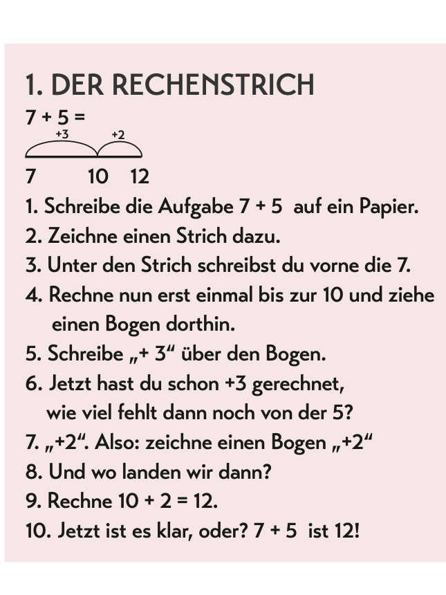 Diese Aufgabe hilft Kindern den Zehnerübergang zu üben.