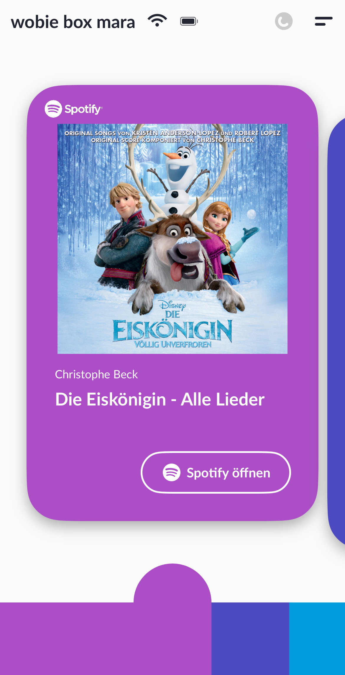 Wobiebox App: Songauswahl