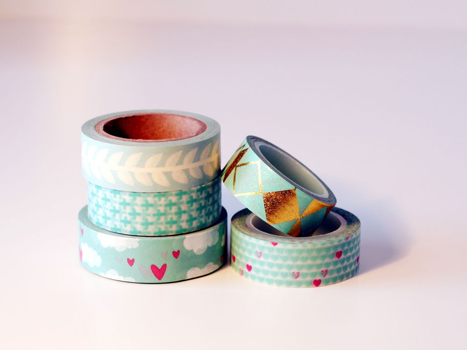 Washi Tape mit unterschiedlichen Mustern