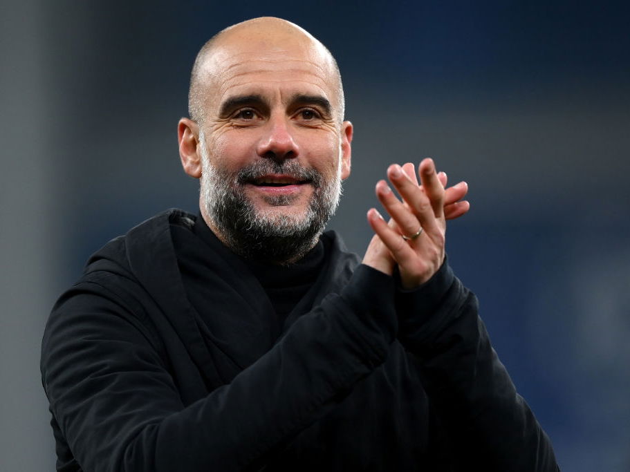 Glücklicher Pep Guardiola.