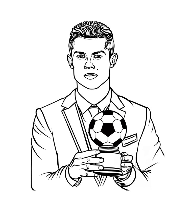 Ausmalbild Ronaldo