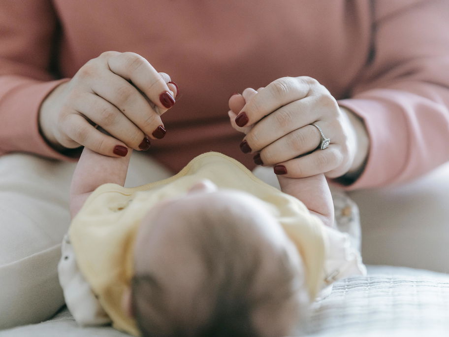 Mama mit Baby.