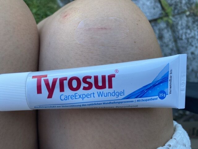 Das Wundgel von Tyrosur ist ideal für kleine Verletzungen und leichte Verbrennungen.