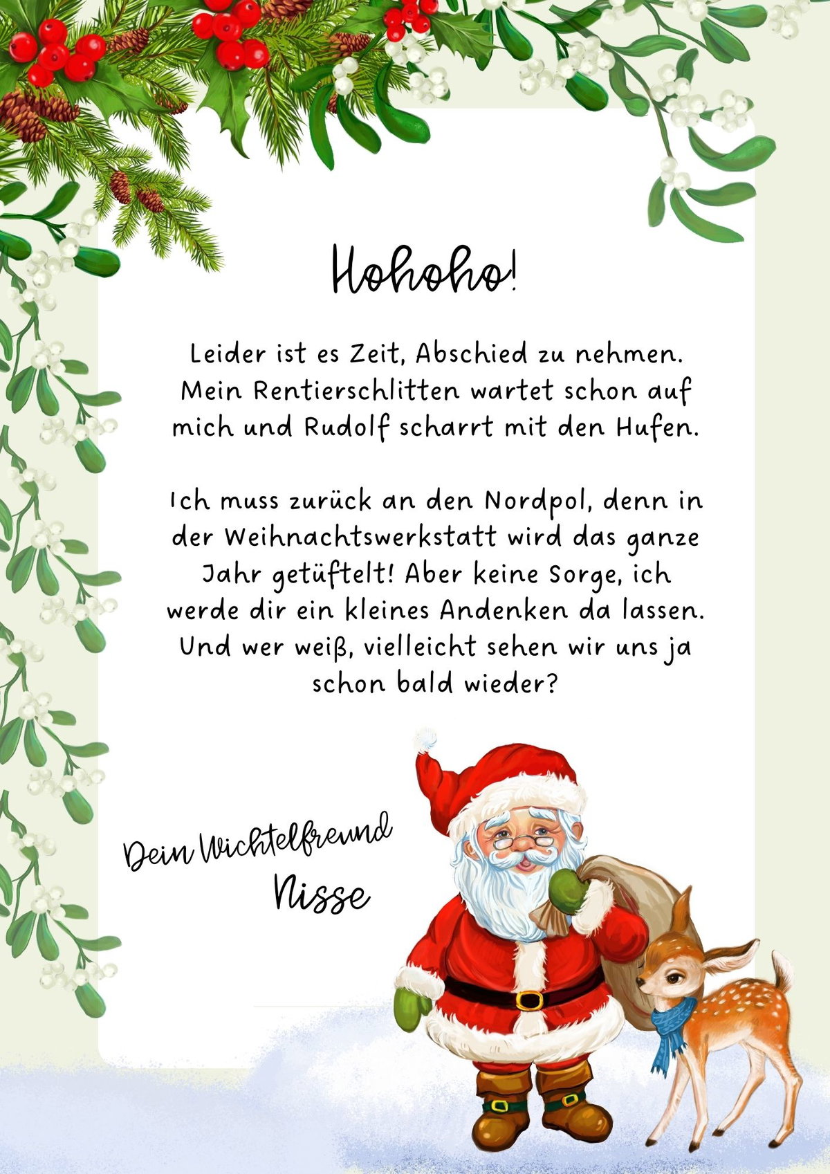 Wichtelbrief zum Abschied