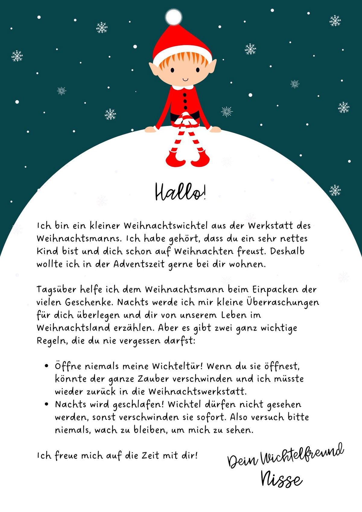 Wichtelbrief zum Einzug