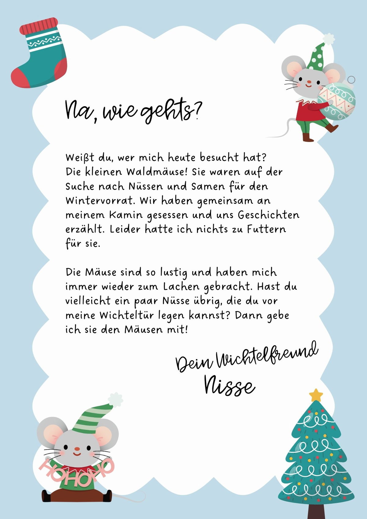 Wichtelbrief Waldmäuse