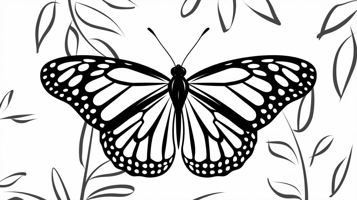 Ausmalbild Schmetterling