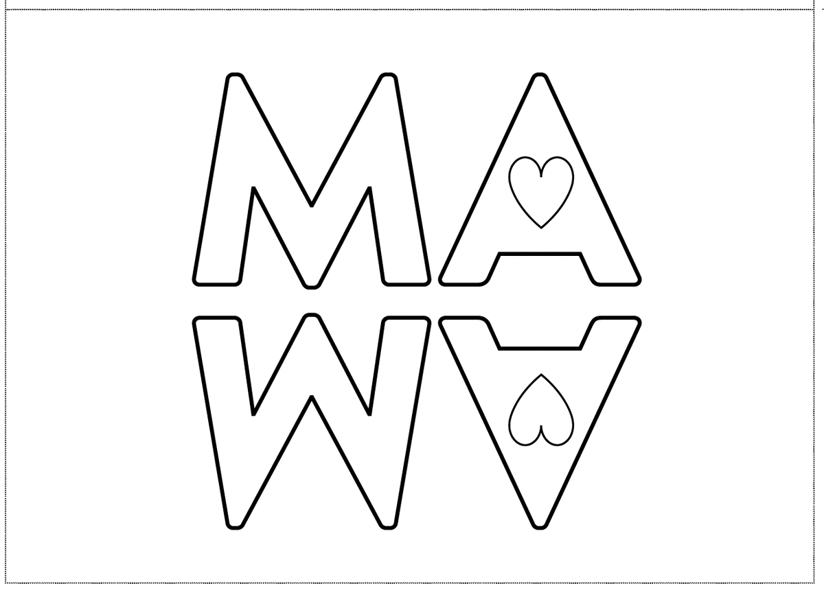 Muttertagskarte "Mama" zweizeilig