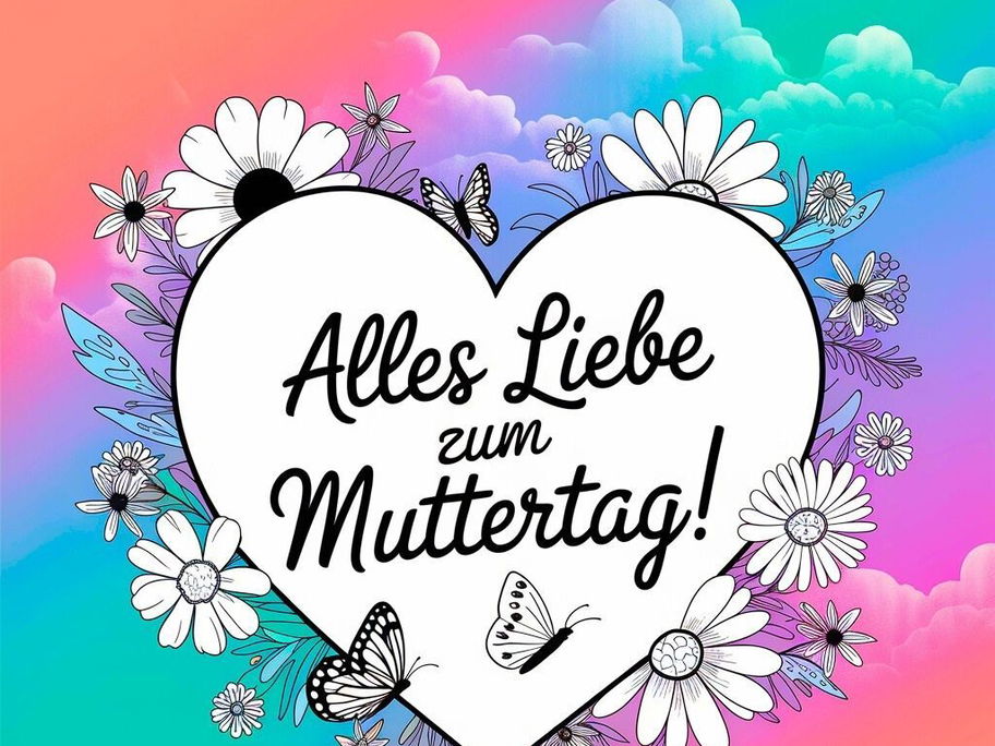Alles Liebe zum Muttertag – Spruchbild