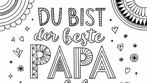 Ausmalbilder zum Vatertag – kostenlos zum Ausdrucken