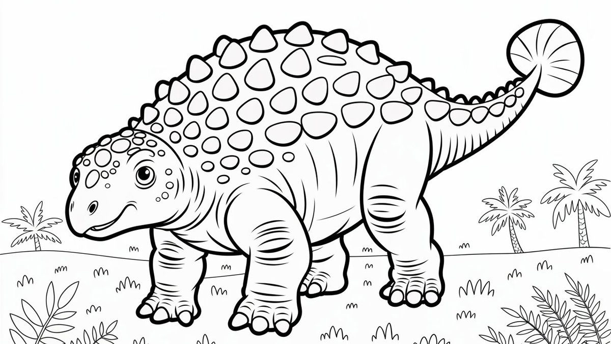 Ausmalbild Ankylosaurus