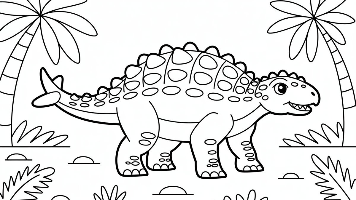 Ankylosaurus Ausmalbild