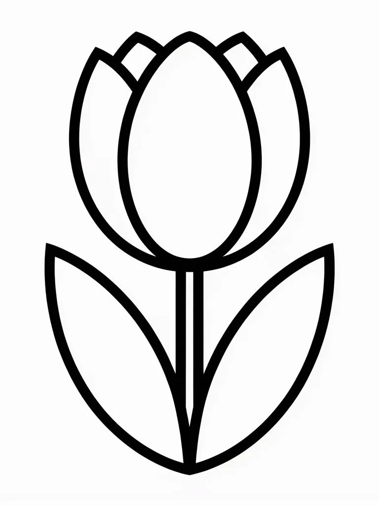 Ausmalbild Frühling Tulpe
