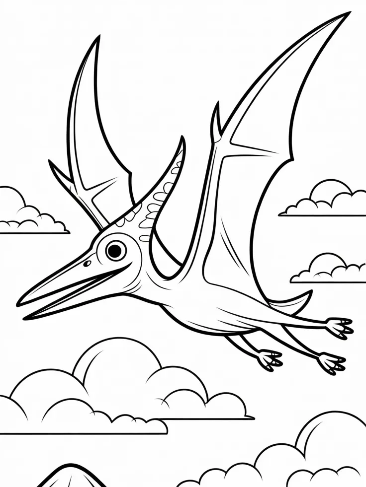 Ausmalbild Flugsaurier