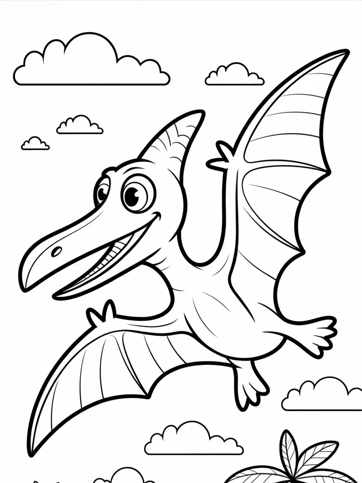 Ausmalbild Flugsaurier