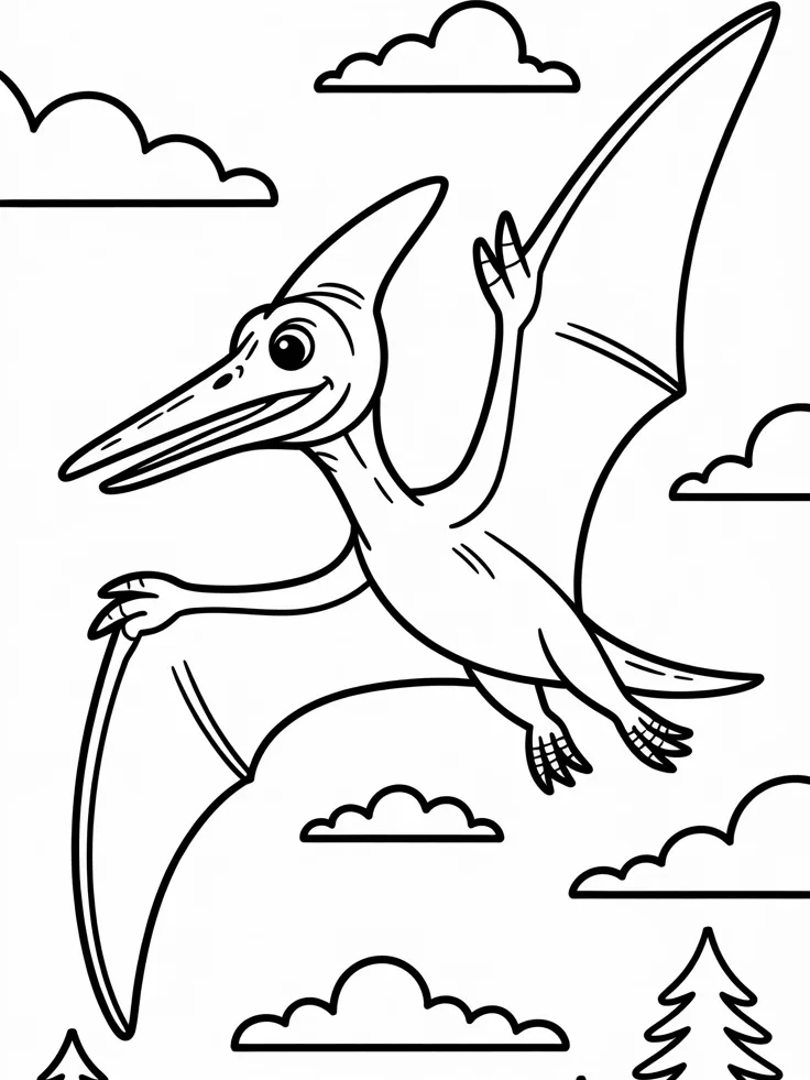 Ausmalbild Flugsaurier