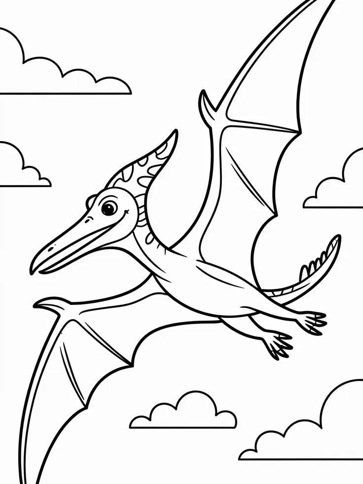Ausmalbild Flugsaurier