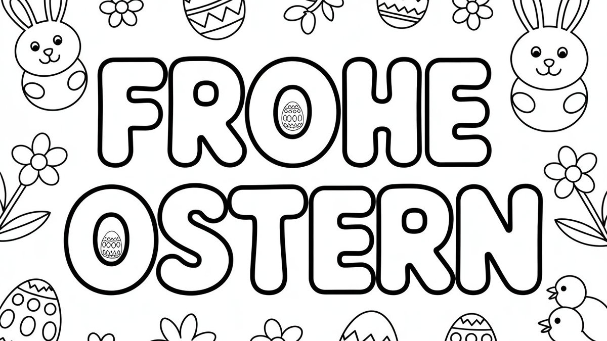 Frohe Ostern zum Ausdrucken kostenlos