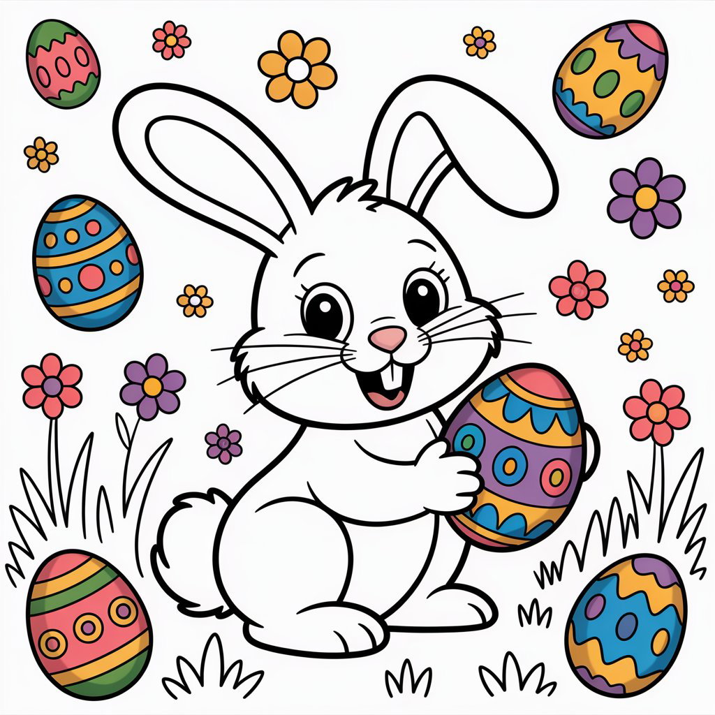 Osterhase Ausmalbild