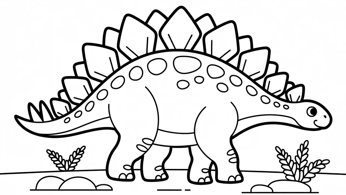 Ausmalbild Stegosaurus