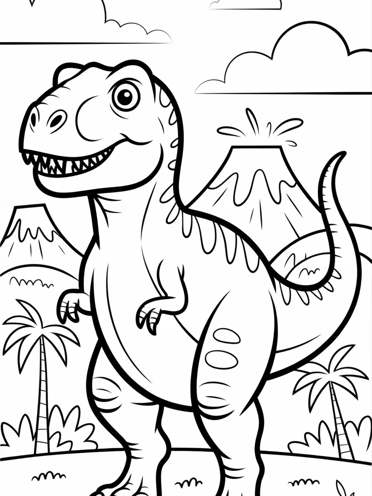 Ausmalbild T-Rex