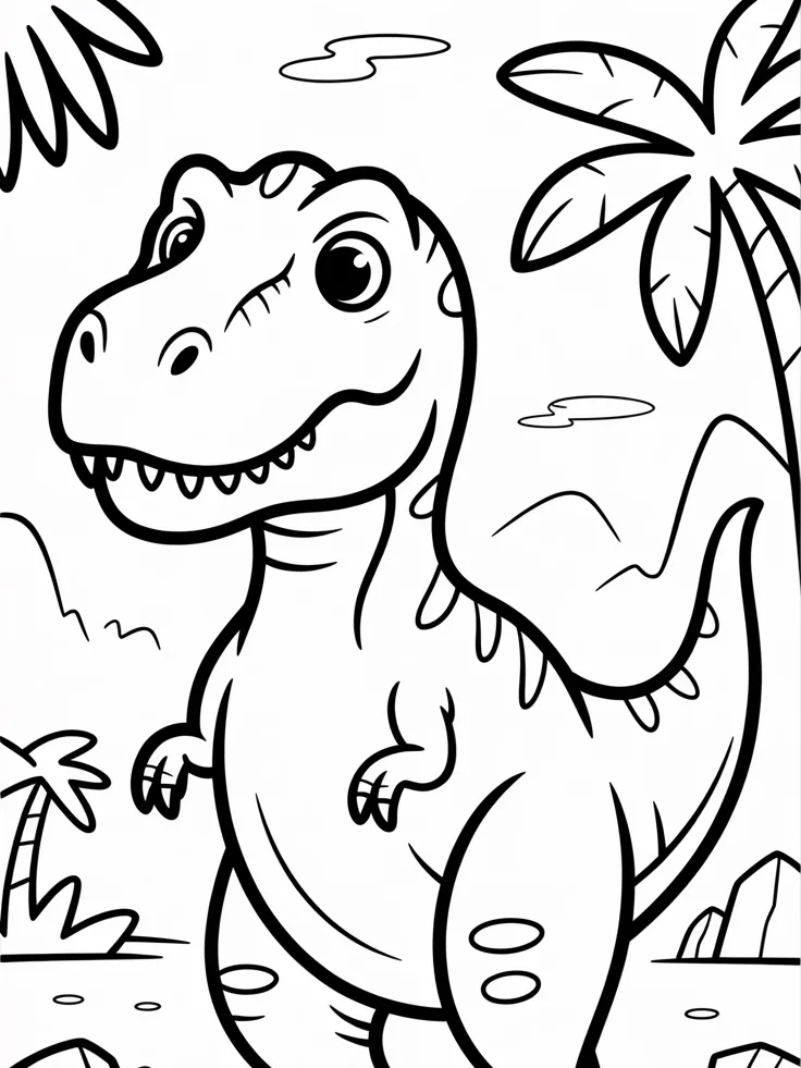 Ausmalbild T-Rex