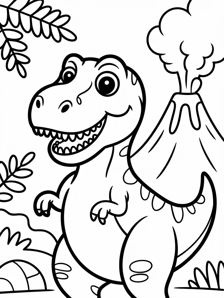 Ausmalbild T-Rex