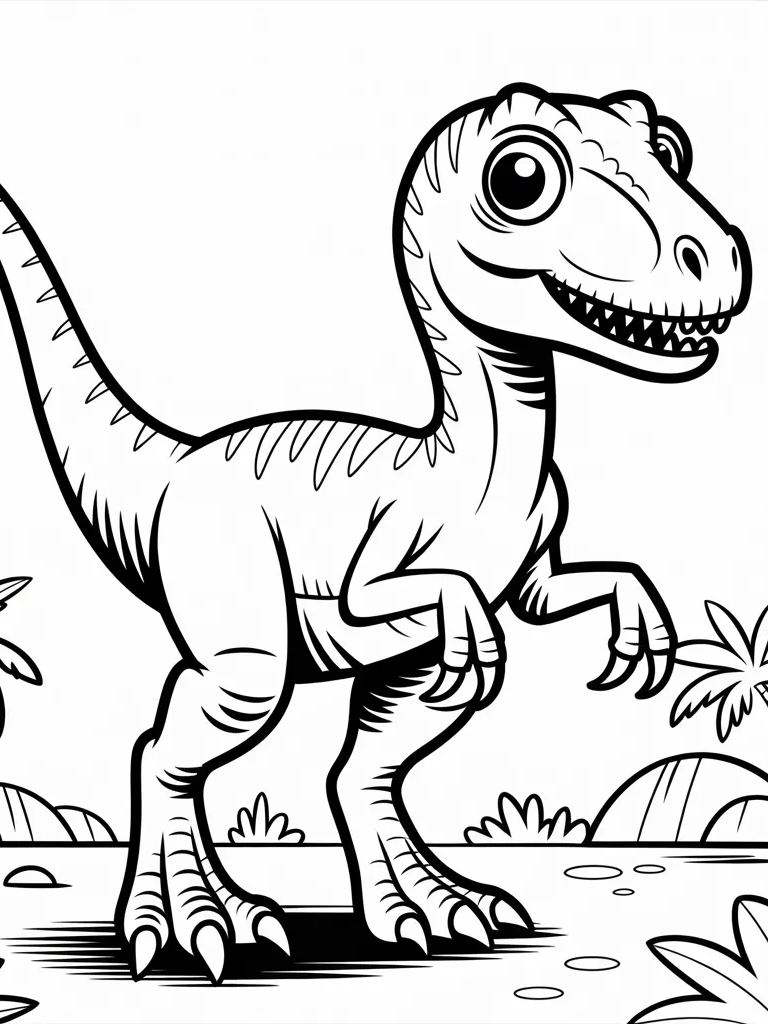 Ausmalbild Velociraptor