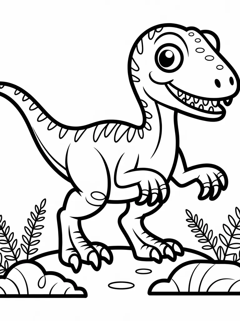 Ausmalbild Velociraptor