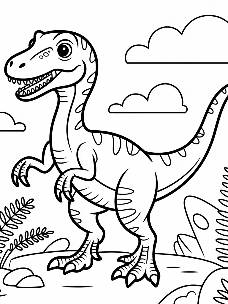 Ausmalbild Velociraptor