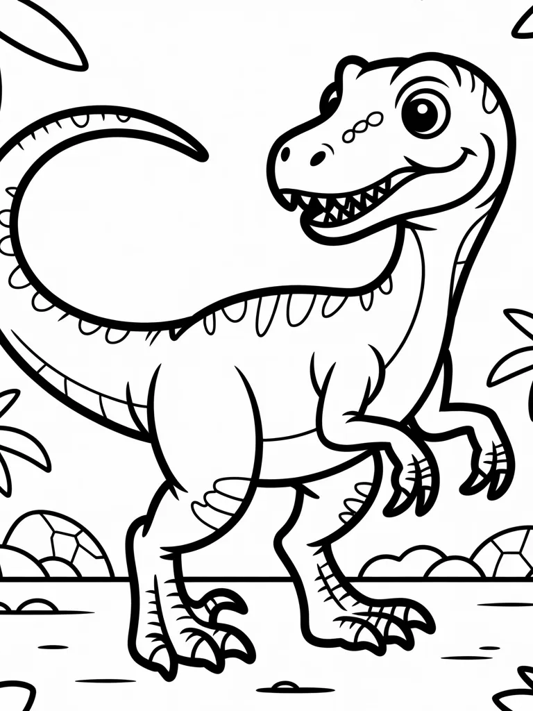 Ausmalbild Velociraptor