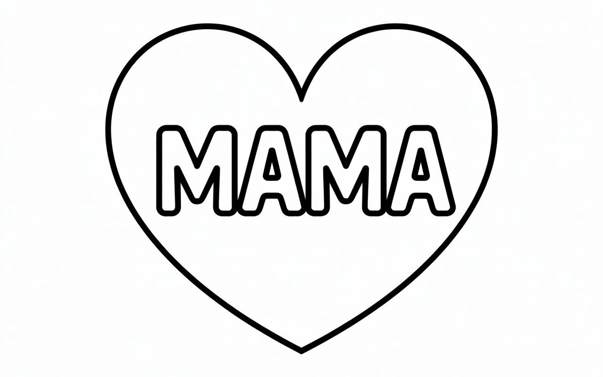Ausmalbild Mama