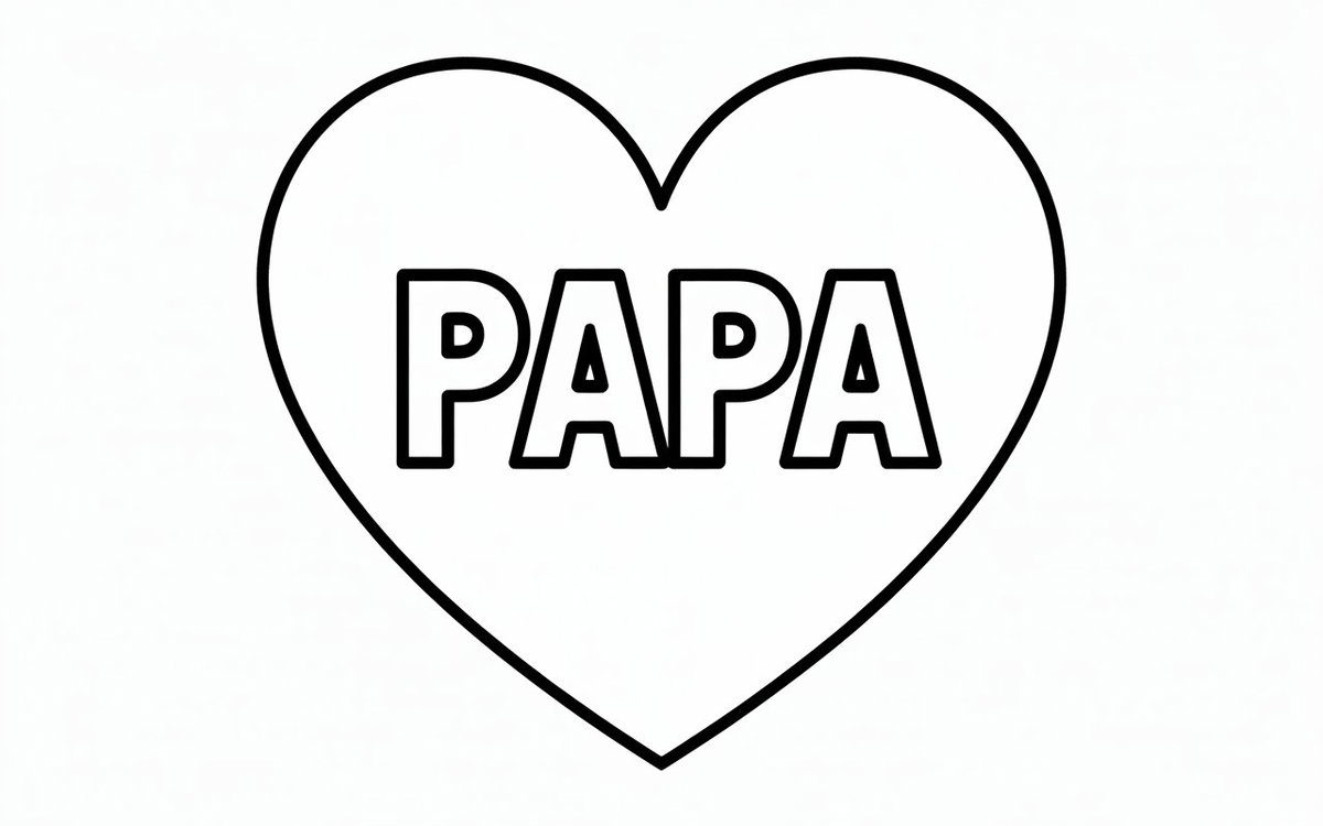 Ausmalbild Papa einfach