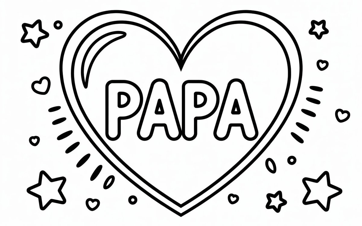 Ausmalbild Papa